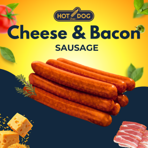 Cheese & Bacon Hot Dog Sausage 80 x 70g