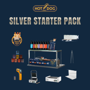 Hot Dog Zone Silver Hire - Large Glass Cover (100 cm) without LED light